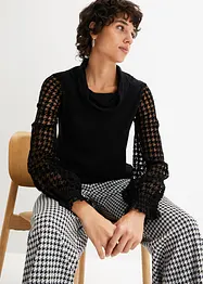 Shirt mit Mesh Ärmeln, bonprix