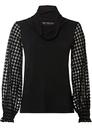 Shirt mit Mesh Ärmeln, bonprix