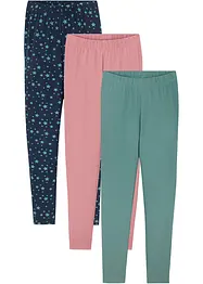 Leggings aus elastischem Bio-Baumwoll-Mix (3er-Pack), bonprix