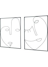Wanddeko mit Gesichtern (2er Pack), bpc living bonprix collection