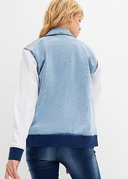 Blouson baseball en jean, RAINBOW