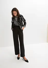 Pantalon à taille élastiquée en interlock épais, bonprix