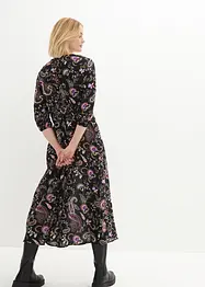 Maxikleid mit Smock-Einsätzen, bonprix