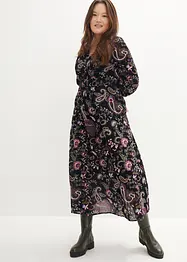 Maxikleid mit Smock-Einsätzen, bonprix