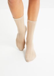 Socken (5er Pack)mit Bio Baumwolle und Zopfmuster, bpc bonprix collection