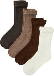 Thermo Socken (4er Pack) mit Umschlagbündchen und Innenfrottee, bpc bonprix collection