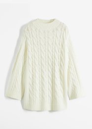Oversized Pullover mit Zopfmuster, RAINBOW