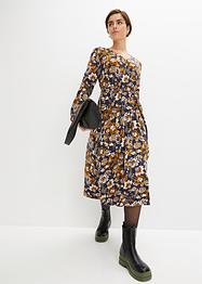 Jerseykleid mit V-Ausschnitt und Bindeband, bpc bonprix collection