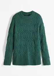 Rundhals-Pullover mit Zopfmuster, bonprix