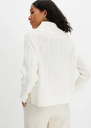 Pullover mit V-Ausschnitt und Seitenschlitzen, bonprix