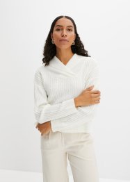 Pullover mit V-Ausschnitt und Seitenschlitzen, bpc bonprix collection