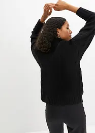 Pull à col roulé et motif torsadé, bonprix