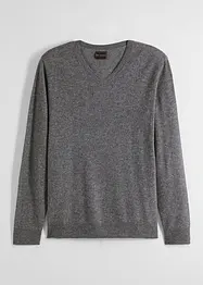 Pull en laine avec teneur en Good Cashmere Standard®, col V, bonprix