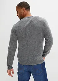 Pull en laine avec teneur en Good Cashmere Standard®, col V, bonprix