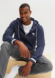 Kapuzen-Sweatjacke mit Komfortschnitt aus recyceltem Polyester, bpc bonprix collection