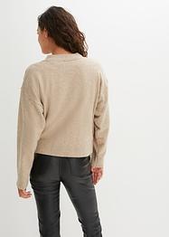 Gilet cache-cœur court en maille, BODYFLIRT