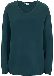 Milano Rib Pullover mit V-Ausschnitt, bonprix