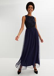 Kleid mit Glitzer und Mesheinsatz, BODYFLIRT boutique