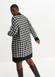 Robe en maille à motif pied-de-coq, bonprix