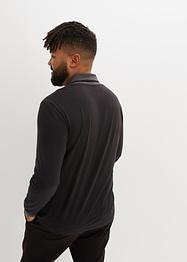 Langarmshirt mit Schalkragen, Slim Fit, RAINBOW