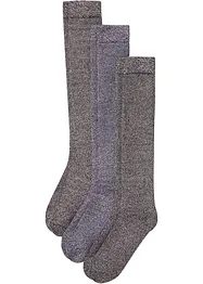 Lot de 3 paires de chaussettes hautes thermiques avec intérieur éponge doux, bonprix