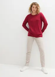 Milano Rib Pullover mit Rundhals, bonprix