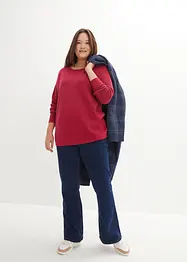 Milano Rib Pullover mit Rundhals, bonprix