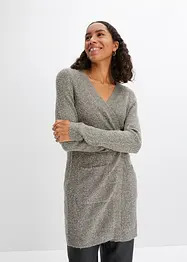 Gilet long en maille bouclée, bonprix