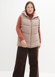 Veste sans manches matelassée réversible avec capuche en polyester recyclé, bpc bonprix collection
