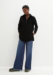 Sweat camionneur long avec polyester recyclé et longue fente, bpc bonprix collection