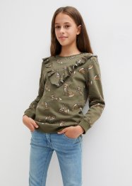 Mädchen Sweatshirt mit Volant, bpc bonprix collection
