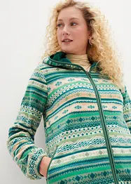 Kapuzen-Fleecejacke mit Norweger-Muster, bonprix