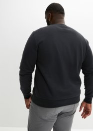 Sweat-shirt avec détails sportifs en coton, bpc bonprix collection