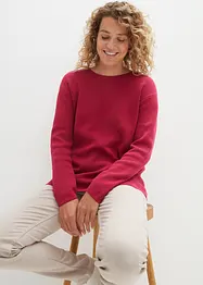 Milano Rib Pullover mit Rundhals, bonprix