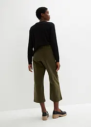 Jupe-culotte en velours côtelé stretch avec taille haute confortable, longueur 7/8, bonprix