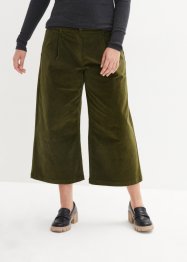 Jupe-culotte en velours côtelé stretch avec taille haute confortable, longueur 7/8, bpc bonprix collection