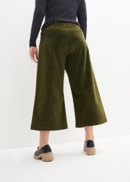 Jupe-culotte en velours côtelé stretch avec taille haute confortable, longueur 7/8, bpc bonprix collection