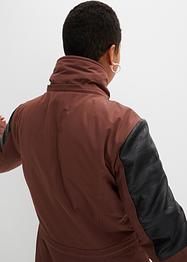 Long-Parka mit Lederimitateinsatz, RAINBOW