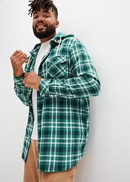 Chemise manches longues en flanelle avec capuche sweat amovible, John Baner JEANSWEAR
