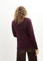 Basic Pullover mit Stehkragen mit recycelter Baumwolle, bonprix