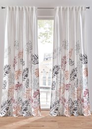 Vorhang aus recyceltem Polyester mit Blätterdruck (1er Pack), bpc living bonprix collection