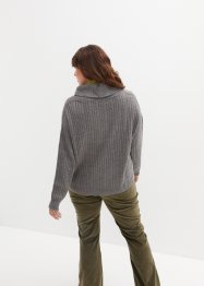 Pullover mit V-Ausschnitt und Seitenschlitzen, bpc bonprix collection