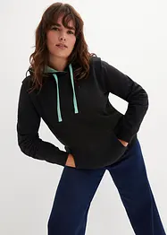 Kapuzensweatshirt mit Kontrastdetails aus Bio-Baumwolle, bonprix