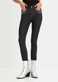 Skinny-Jeans mit Strass-Applikation, BODYFLIRT