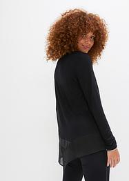 Langarm-Shirt mit Materialmix, BODYFLIRT