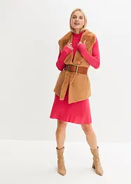 Gilet sans manches effet peau lainée, bonprix