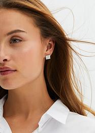 Clous d'oreilles avec zirconium, bpc bonprix collection