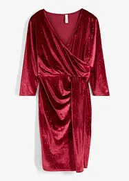 Mini-robe en velours doux avec strass, bonprix