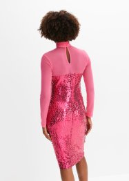 Kleid mit Pailletten und Mesh, BODYFLIRT boutique
