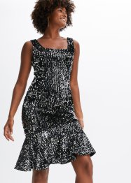 Samt-Kleid mit Pailletten, BODYFLIRT boutique